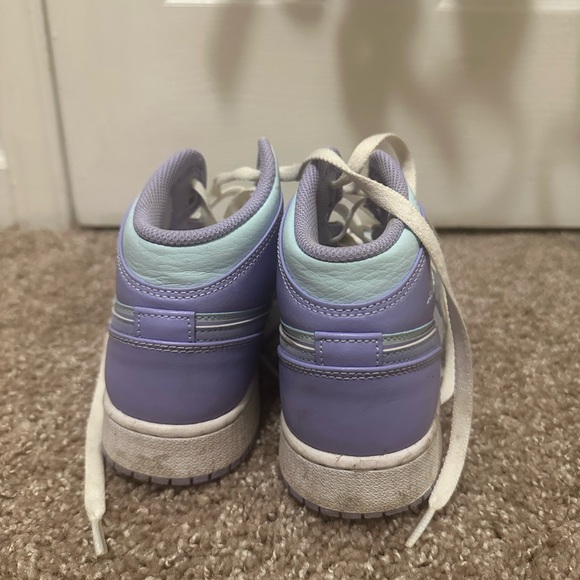 Jordan 1 Mid Purple Aqua - Picture 8 of 10